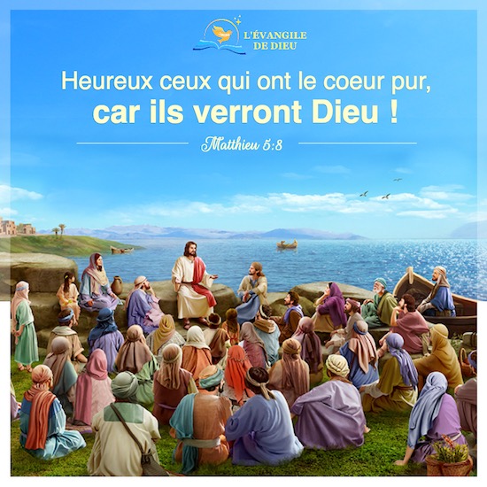 Heureux ceux qui ont le coeur pur, car ils verront Dieu ! Matthieu 5:8