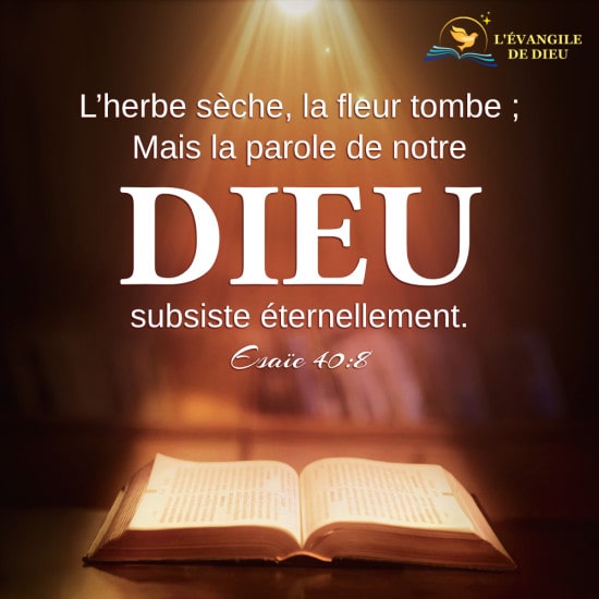 Évangile du jour — La parole de notre Dieu subsiste éternellement