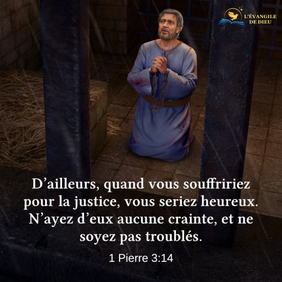 1 Pierre 3:14 — Heureux ceux qui sont persécutés pour la justice