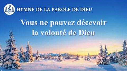 Vous ne pouvez décevoir la volonté de Dieu