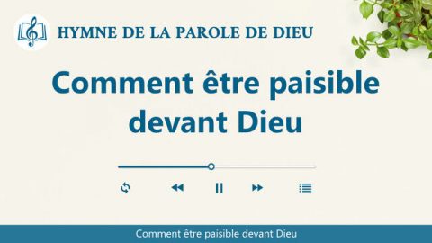 Comment être paisible devant Dieu